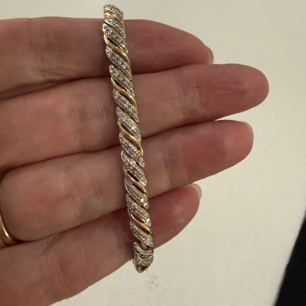 PAJ Gold Tone and CZ Tennis Bracelet - Picture 10 of 12